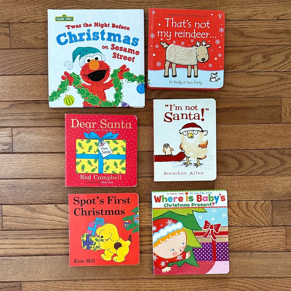 🎄Children's Christmas Book Set board books bundle holidays Santa Elmo spot